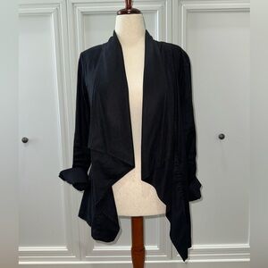 NYDJ Black Draped Trench Style Utility Jacket
